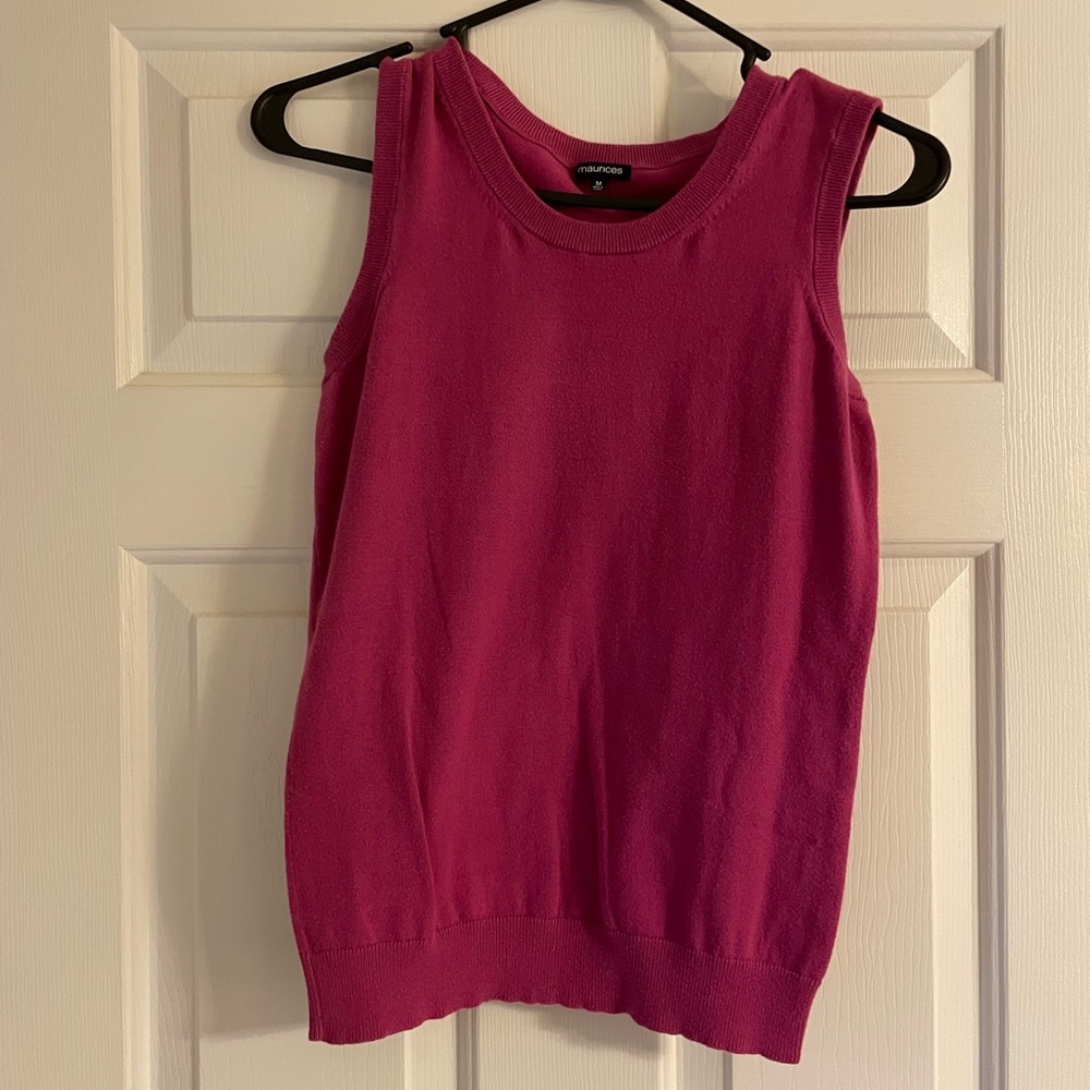 Hot pink sweater vest Maurices size women’s medium